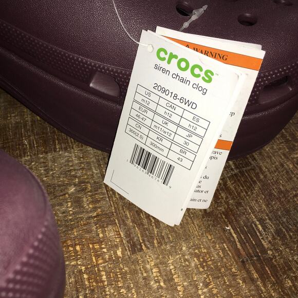 Crocs Siren Chain Clog Heels Mens 12 Dark Cherry Maroon NWT Chunky Platform main image 8